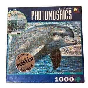 Photomosaics puzzle by Robert Silvers Dolphin 1000+ pieces New in sealed box